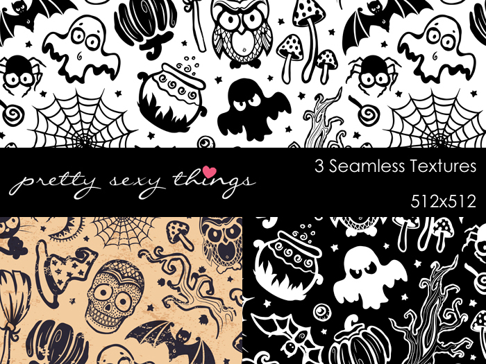 Seamless Spooky Halloween Textures PST