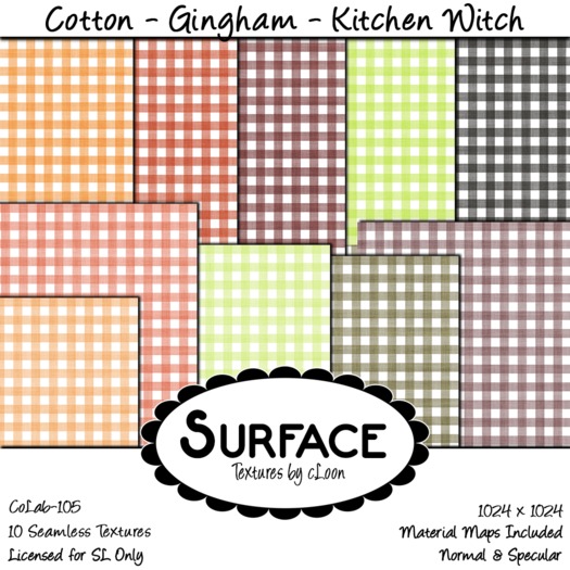 Surface - Cotton - Gingham - Kitchen Witch
