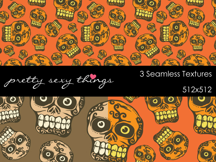 Seamless Retro Skulls Textures PST