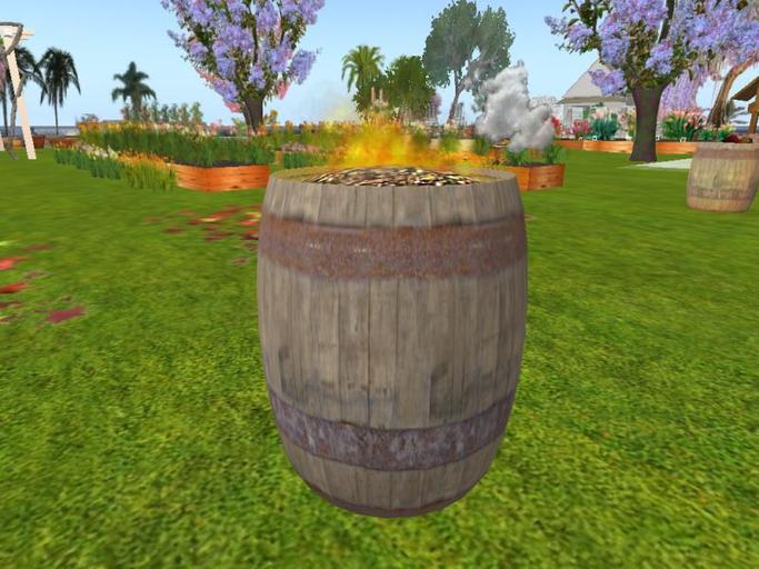 Barrel of Burning Leaves