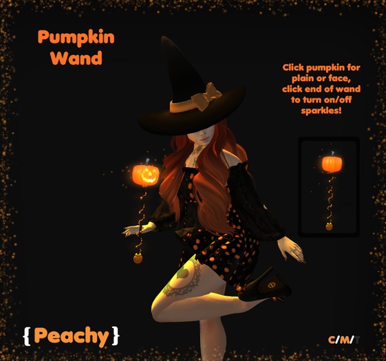{Peachy} Pumpkin Wand 