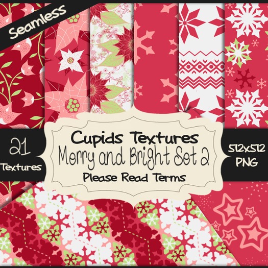 *Cupids Textures * 21 MERRY AND BRIGHT Set 2