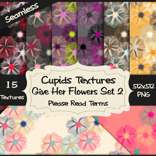 *Cupids Textures * 15 GIVE HER FLOWERS SET 2