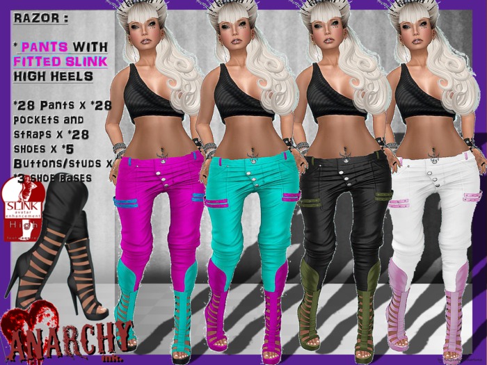 *An@rchy Ink* Razor Pants & Slink Heels [Colours] - >100 combinations