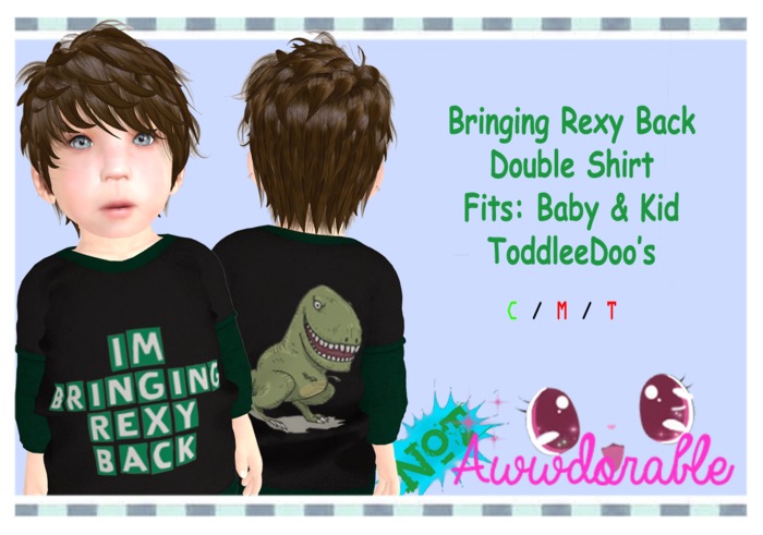 **NOT Awwdorable** Bringing Rexy Back Double Shirt