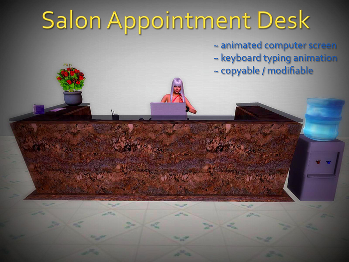 Salon - Appointment Desk - Granite --- copyable/modifiable
