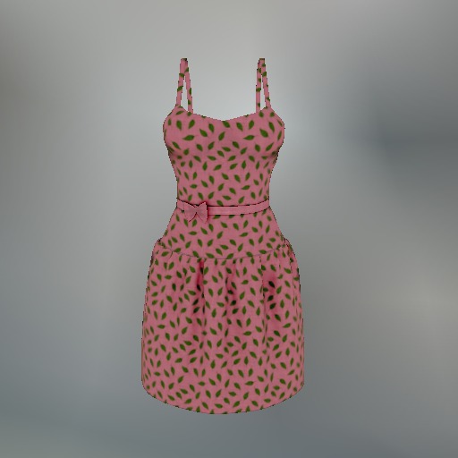 Rose Leaf Mesh Dress