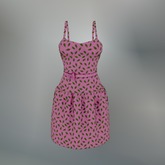 Pink Leaf Mesh Dress