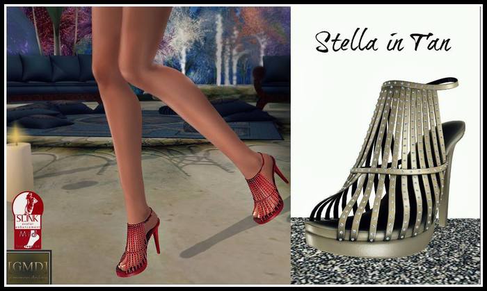 [GMD] Stella Heels - Tan [Slink Mid Feet]