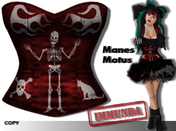 immunda Manes Motus Corset in Red 