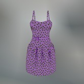 Purple Leaf Mesh Dress