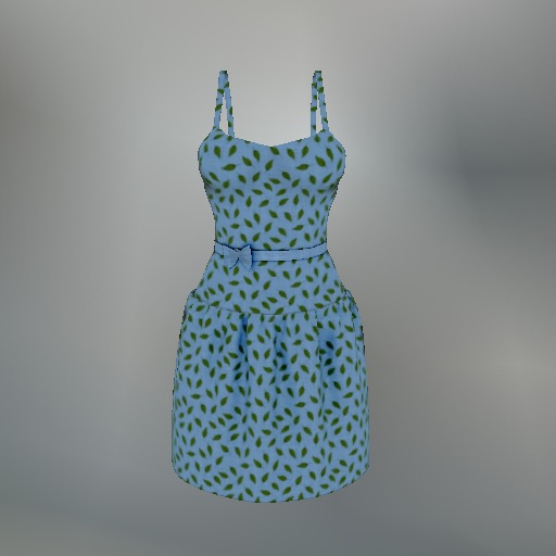 Sky Leaf Mesh Dress