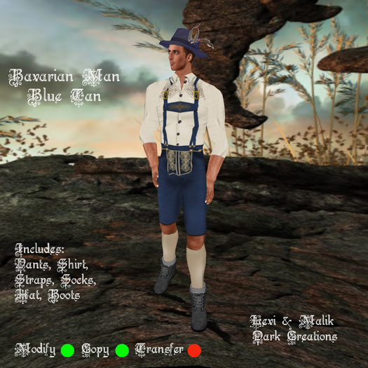 Bavarian Man Blue Tan