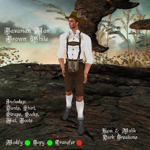 Bavarian Man Brown White