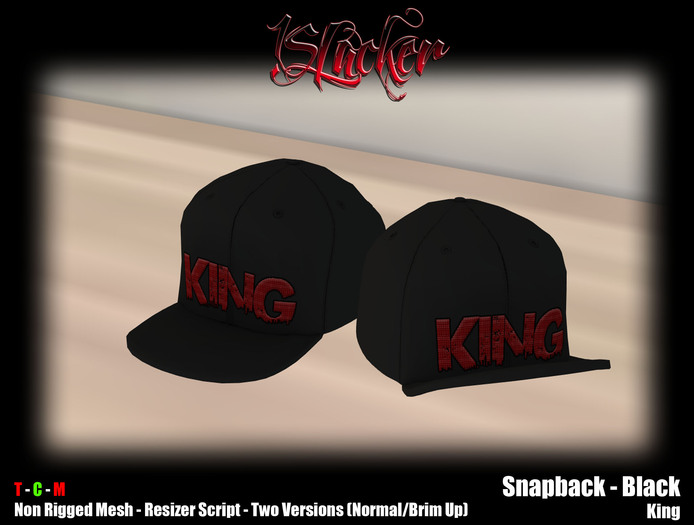 [!SL] Snapback - Black - King