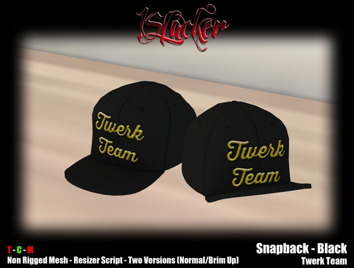 [!SL] Snapback - Black - Twerk