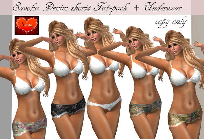 savoha denim shorts Fat-pack