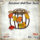 [Ginger Line] Wall / Door Autumn Mesh Decor - 1 LI - Original Fall or Halloween mesh decor for home & stores