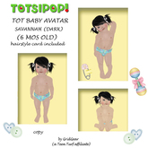 TOTSIPOP! TOT Baby Skin Savannah (dark) SKIN ONLY