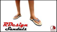 -RDesign-Sandals Slink Flat Blue for Men's ♂ 