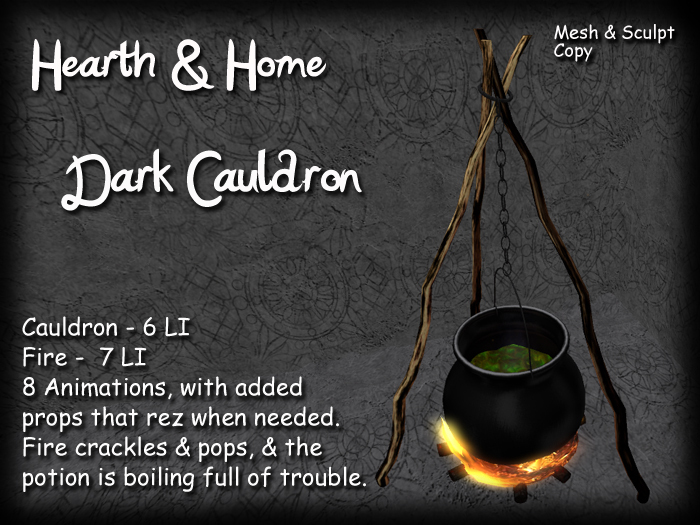 ~H&H~ Dark Cauldron w/ Animations [Boxed]