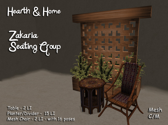 ~H&H~ Zakaria Seating Group (Boxed)