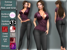 [TKS] BASIC -  Teresa Pink-Gray