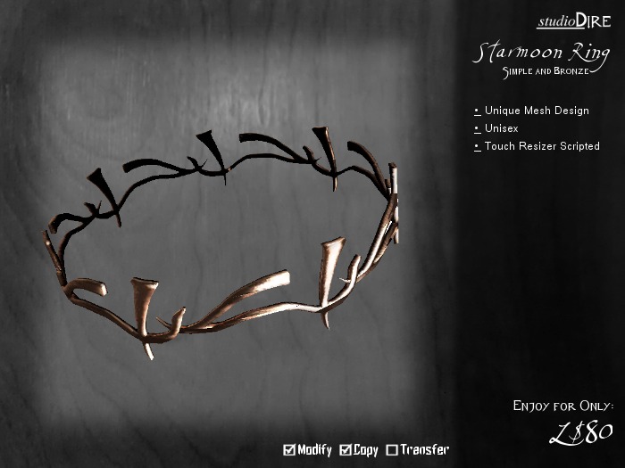 /studioDire/ Starmoon Ring - Simple/Silver