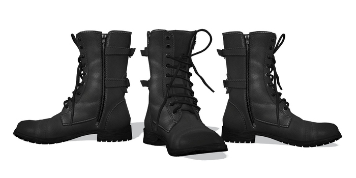 Mesh combat boots (Black)