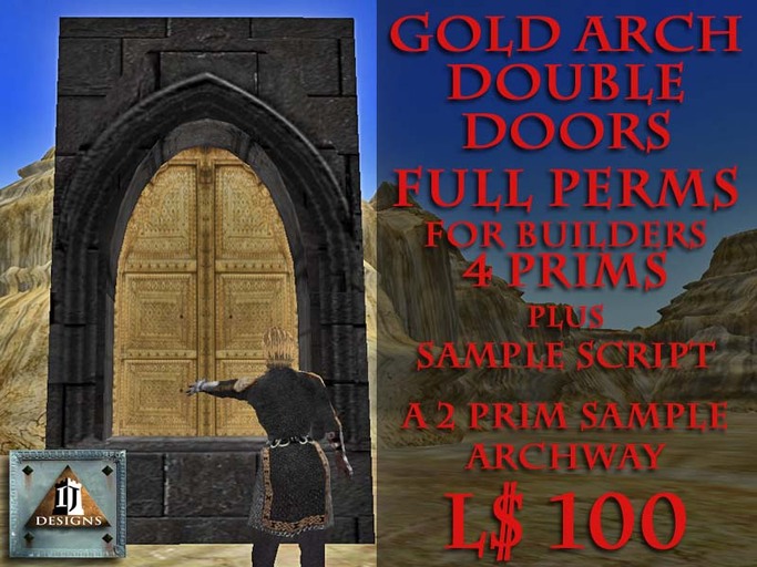 ~DECOR: IJD GOLD ARCH DOUBLE DOORS 