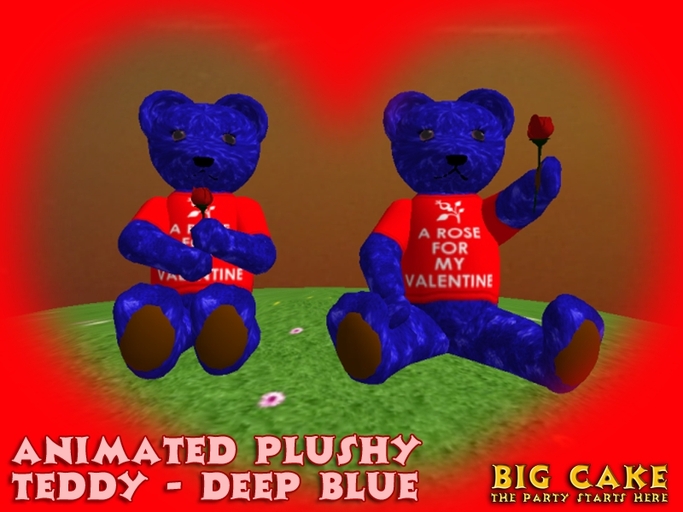 A Rose for my Valentine - Teddy - Deep Blue - Valentine's Gift 