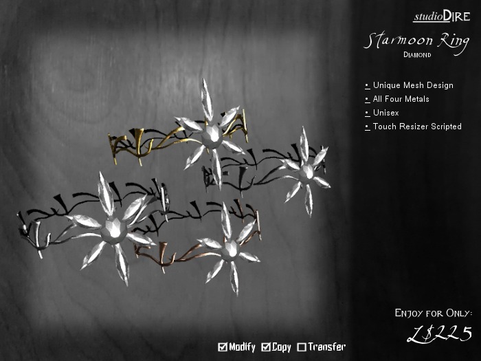 /studioDire/ Starmoon Ring - Simple/Silver