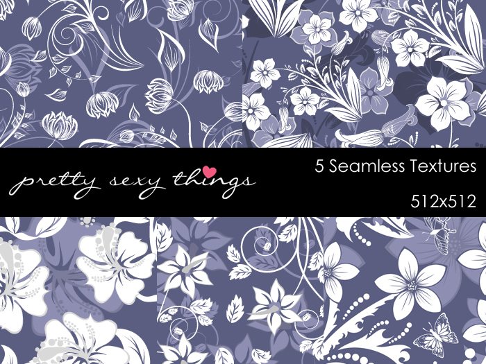 Seamless Purple Floral PST