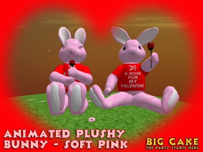 A Rose for my Valentine - Bunny - Soft Pink - Valentine's Gift 