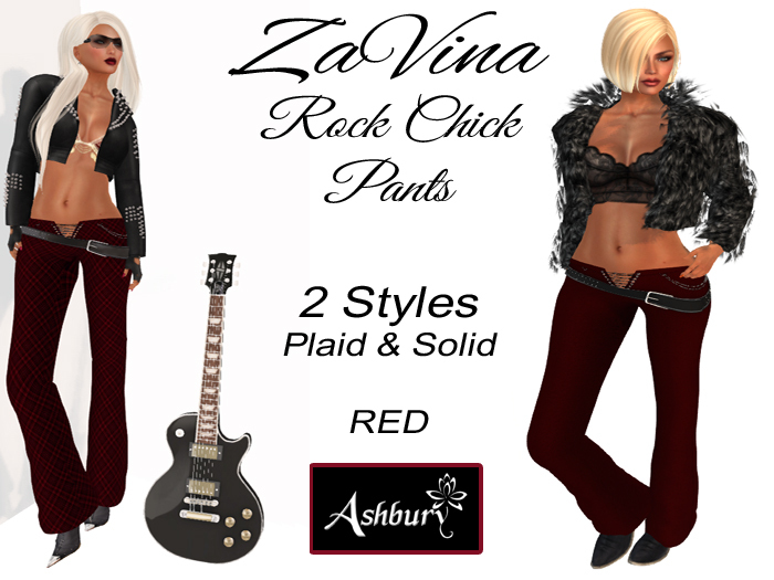 [ASHBURY] ZaVina Rock Chick Pants -Reds