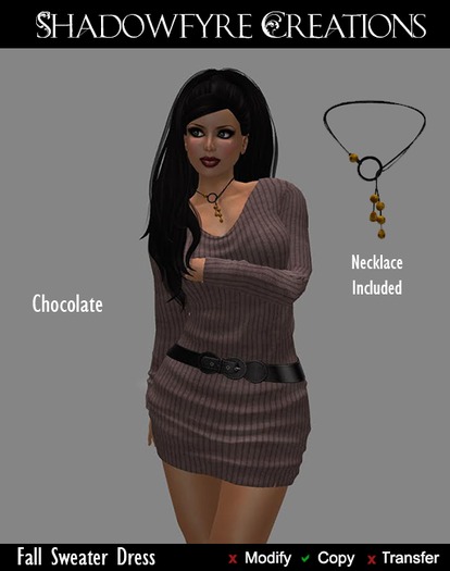 SC - Sweater Dress -  Chocolate