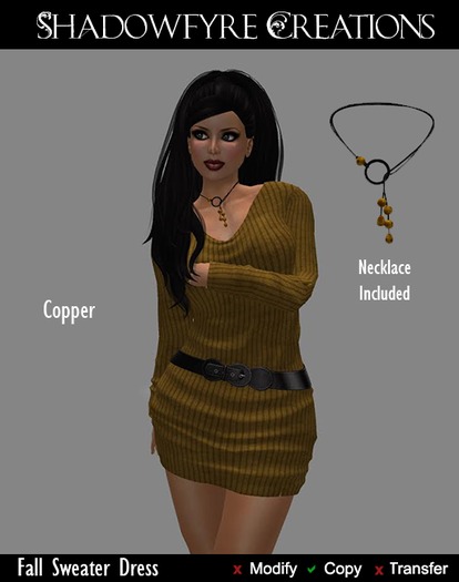 SC - Sweater Dress -  Copper