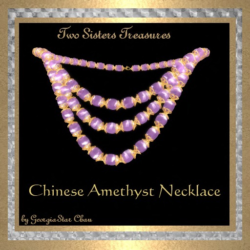 Chinese Amethyst Necklace.