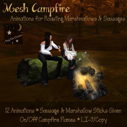 Mesh campfire with roasting marshmellows (boxed)