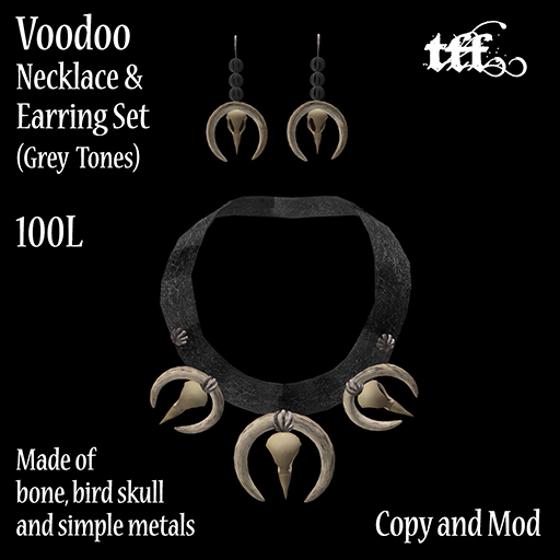Voodoo Jewelry Set - Grey Tones
