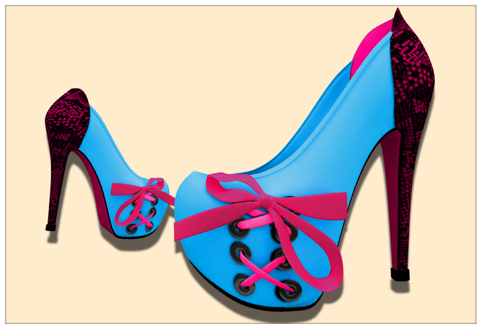 *Fallen* MeanBarbie Pumps-Blue