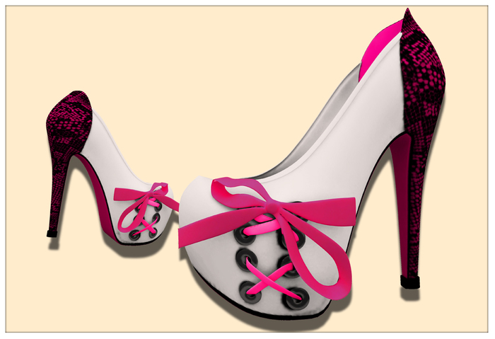 *Fallen* MeanBarbie Pumps- White