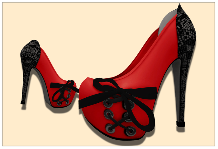 *Fallen* MeanBarbie Pumps- Red&Black