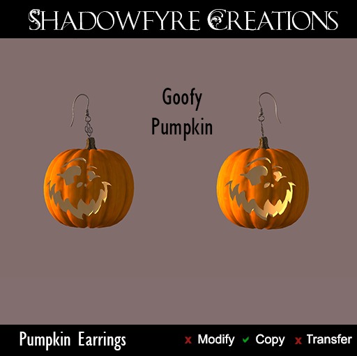 SC - Halloween Series - Goofy Pumpkin Earrings