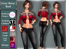 [TKS] BASIC -  Foxy Roxy Sweater and Jeans Red