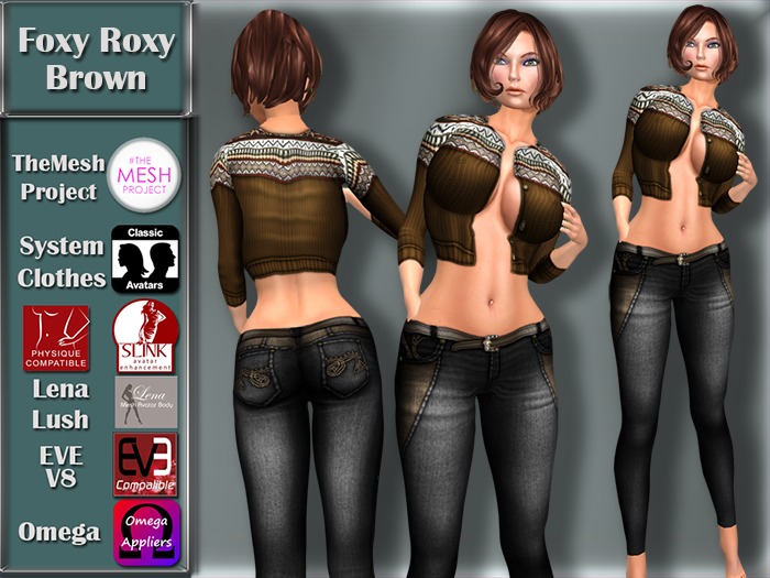 [TKS] BASIC -  Foxy Roxy Sweater and Jeans Coffee