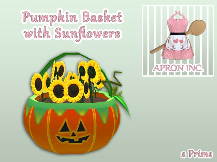 Pumpkin Basket with sunflowers