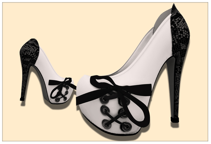 *Fallen* MeanBarbie Pumps -White&Black
