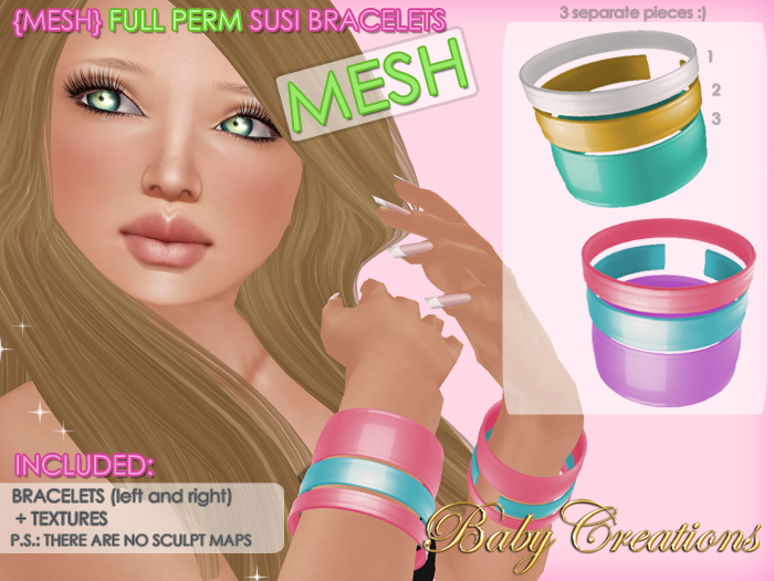 :*BC*: FULL PERMS MESH Susi Bracelets