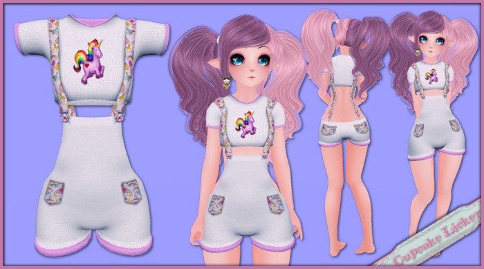 Cupcake Licker~(Unicorn)[Ritz] Custom Overalls